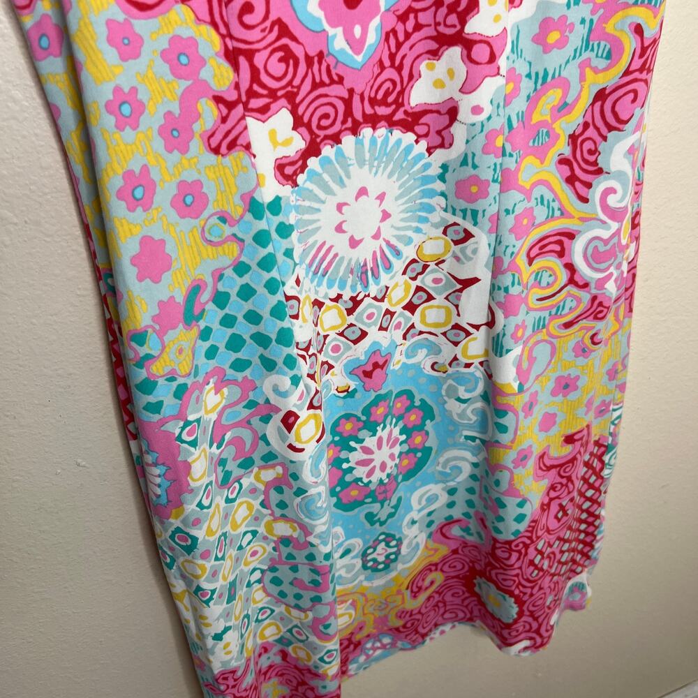 Talbots Bright Multicolored Medallion Interlock Paisley Cotton Sheath Dress S - Picture 7 of 10